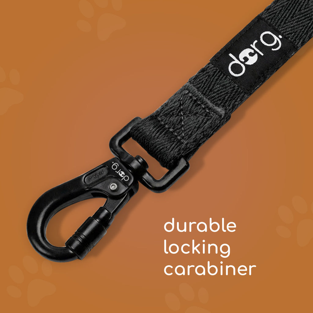 Matte black locking dog leash carabiner #black